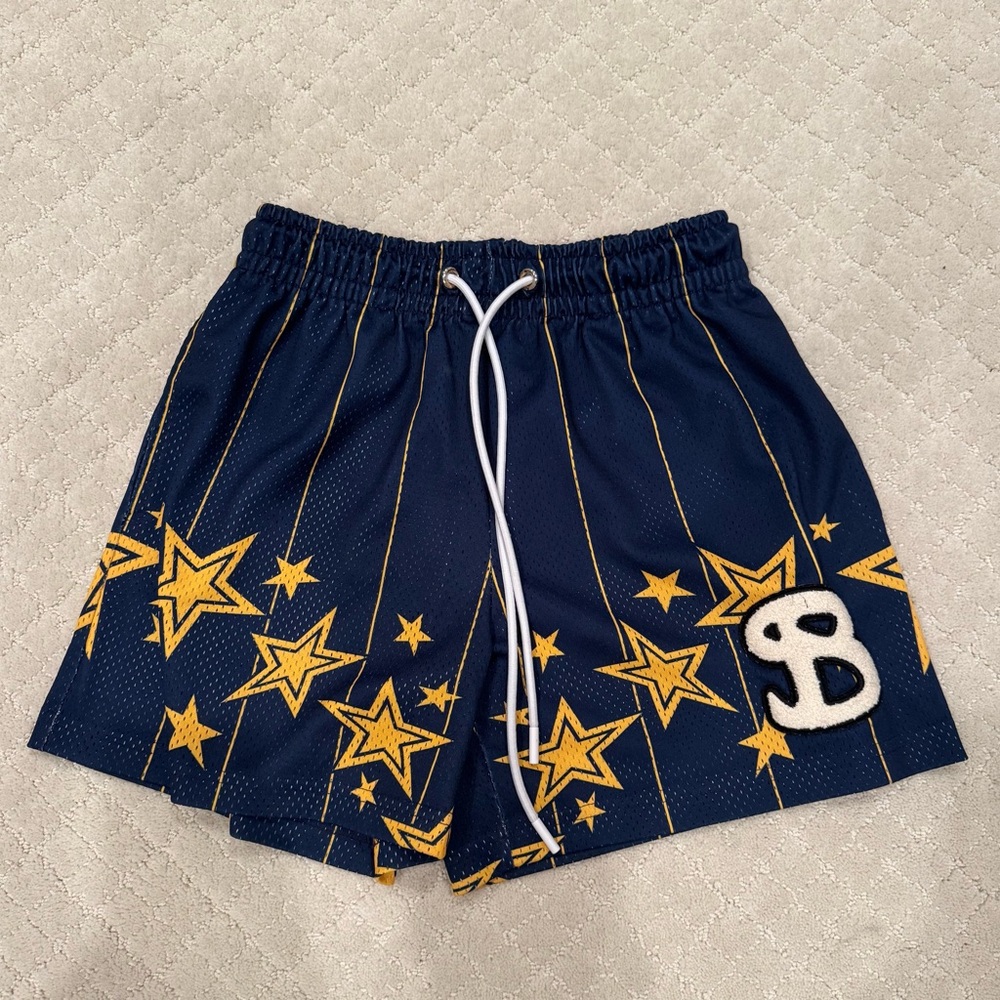 Bucketsquad Navy Star Patterned Shorts